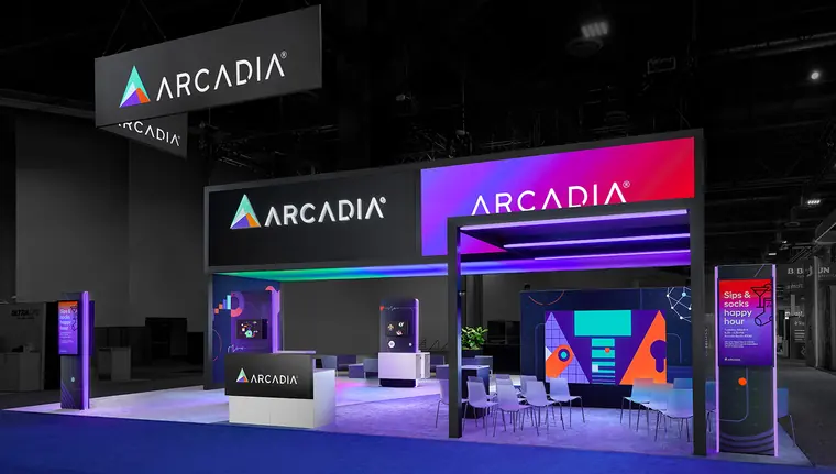 Arcadia booth built by Catalyst Exhibits