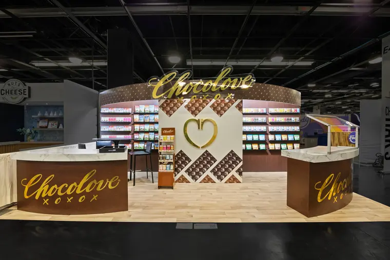Chocolove booth built by Condit Exhibits
