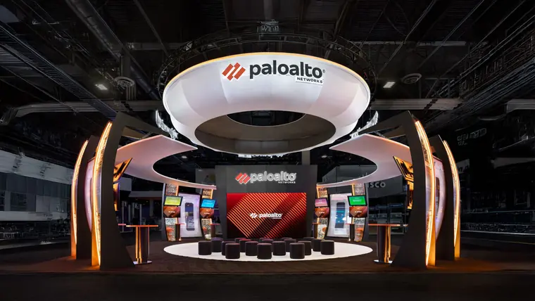 Palo Alto Networks booth built by 3D Exhibits
