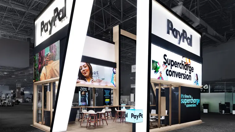 PayPal booth built by 3D Exhibits